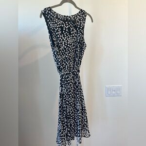 Elegant Black and White Polka Dot Dress